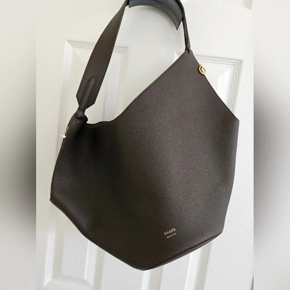 Khaite Small Lotus Bag Dark Brown Pebbled Leather Excellent Condition MSRP $2480 - Picture 14 of 16